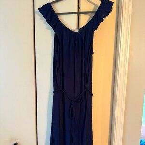 LOFT Navy Blue flowy maxi dress - gorgeous! Never worn!